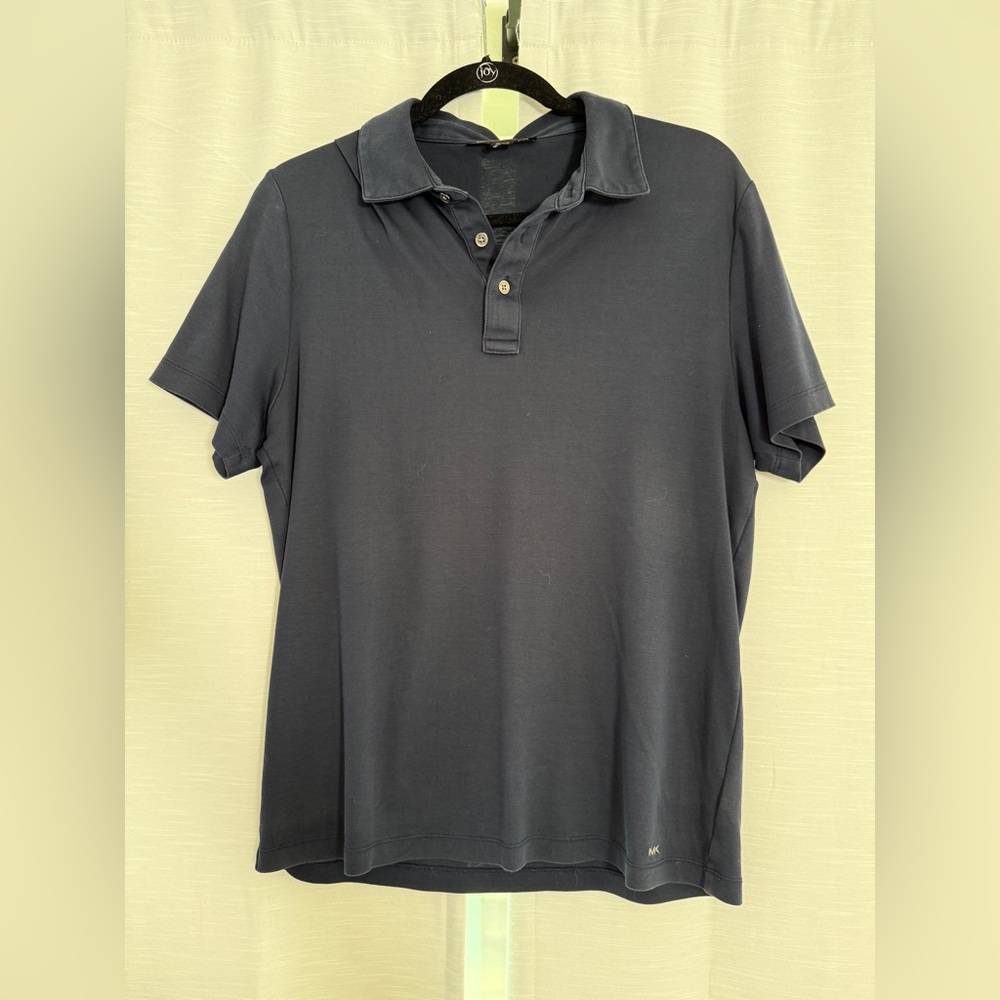 Michael Kors Midnight Navy Cotton Polo Shirt | Classic Slim Fit | Men’s Size M - Picture 3 of 8